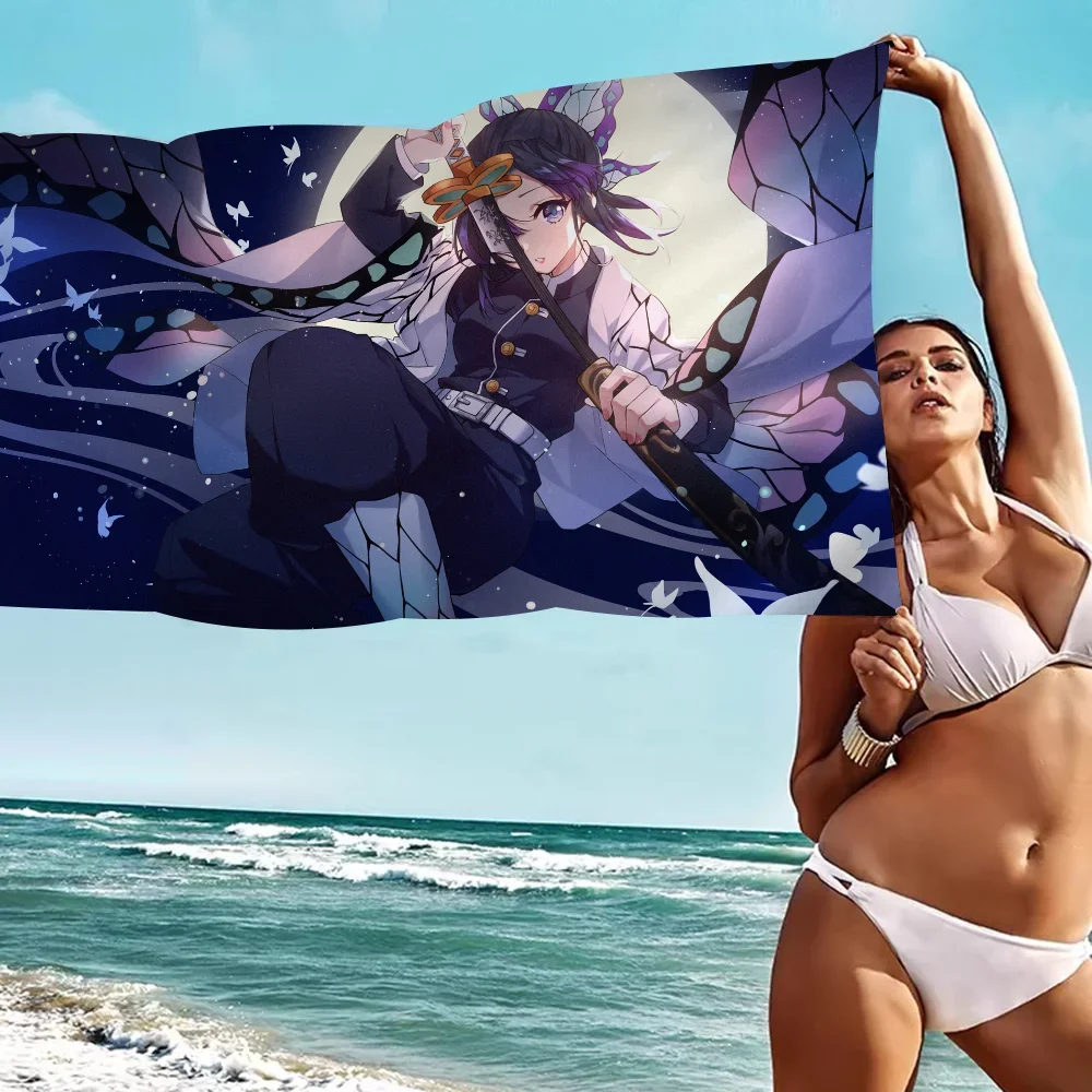 

Anime Kochou Shinobu Big Microfiber Beach Towels Quick Dry Towel Sand Beach Towels Pool Towel For Travel Swim Pool Yoga