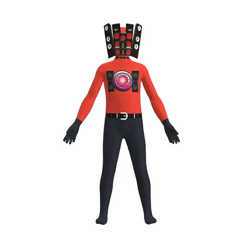 영화 스키비디 변기 코스튬 코스프레 유니폼, 할로윈 남자 스피커 남자 캠코더맨 코스튬 세트, 성인 어린이용 마스크 포함