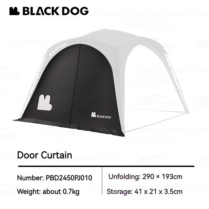 Imagem -04 - Naturehike Blackdog Automática Dome Canopy Acessórios Conector Pano de Chão Cortina de Porta Malha Tenda Splicable Camping Ferramenta