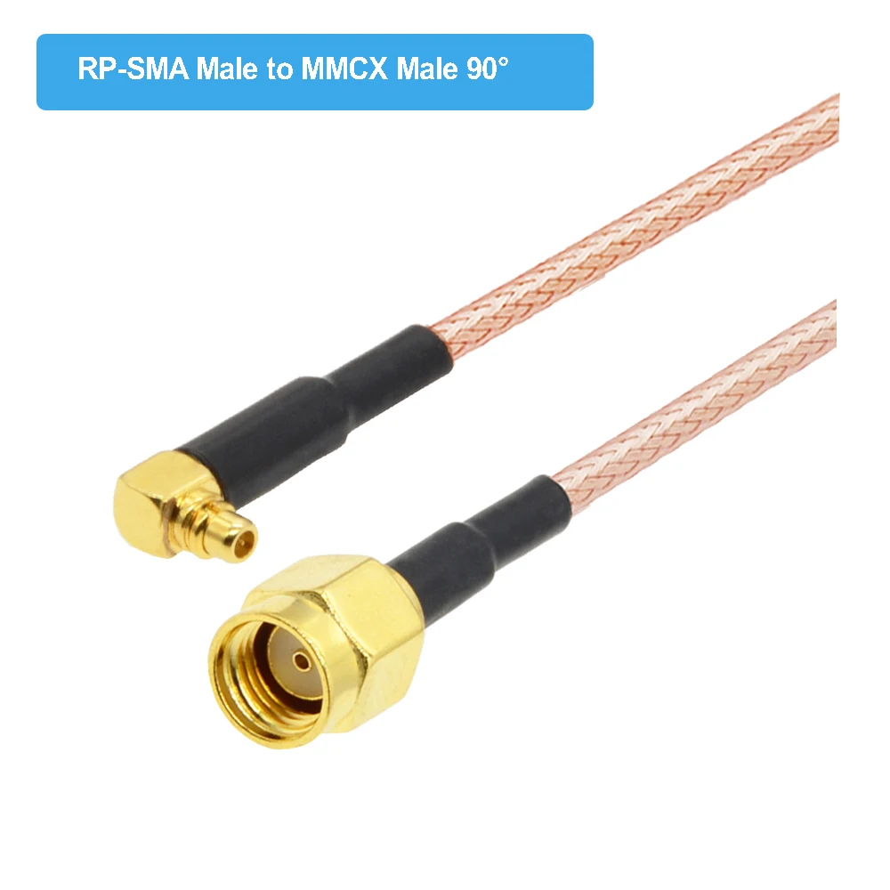 10PCS MMCX to RP SMA Extension Cable Straight MMCX Male to RP-SMA Male RG316 Pigtail Jumper Custom-Made RF Coaxial Cable