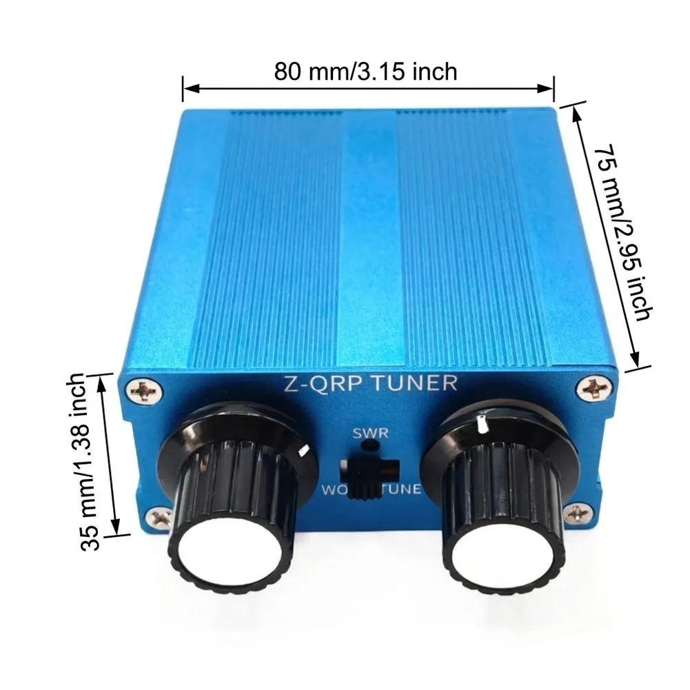 Manual Tuner for QRP HF Radio Applications 5W Power Rating 3-28 MH Operating Frequency 25-2500 Ohm Impedance BNC Connector