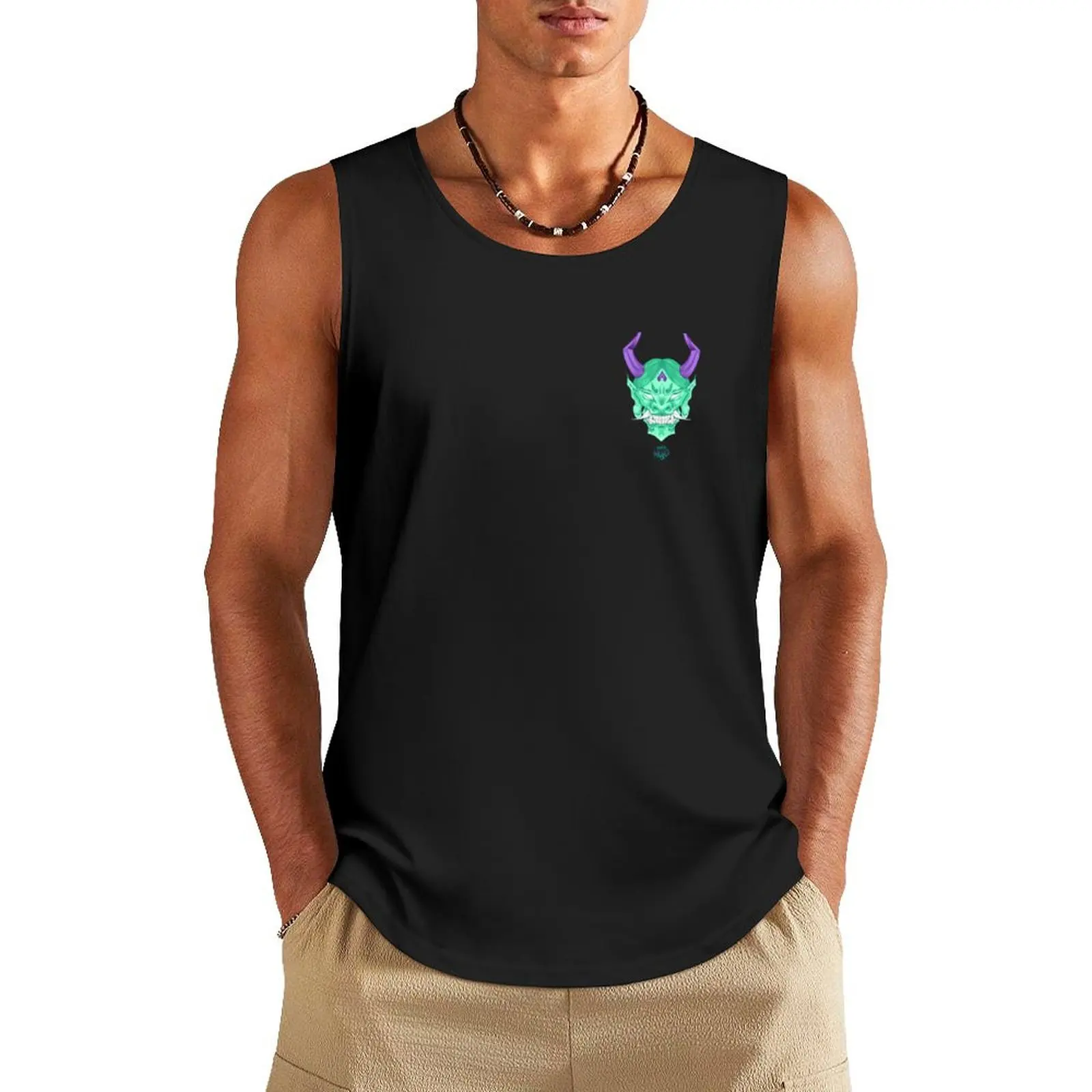 KyloKujo Oni Mask Small Tank Top gym accessories men running shirt underwear summer