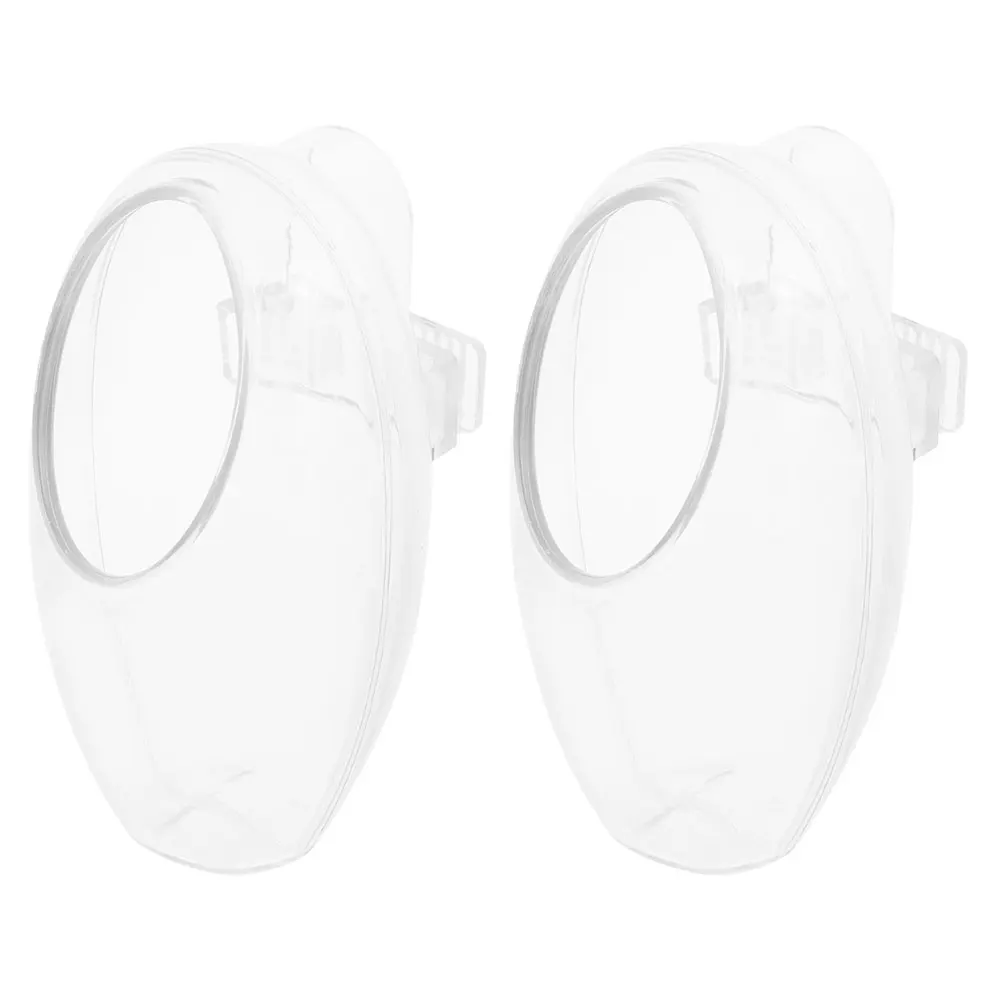 

2 Pcs Hanging Bird Feeder for Parrot Cage Accessories Clear Design Manger Feeders Cockatiel Plastic Easy Refill Weather