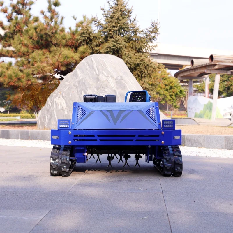 تخصيص التضاريس المعقدة جزازة العشب نوع المسار جهاز ذكي للتحكم عن بعد آلة إزالة الأعشاب الضارة الدوارة