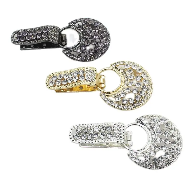 Botones de Metal para abrigo, ropa, 1 Uds., aleación de diamantes de imitación, botón de pico de pato, costura hecha a mano, abrigo de gamuza de piel, gran oferta