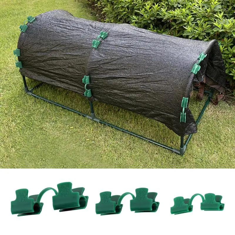 8/11/16 Mm Garden Greenhouse Film Clamps Shed Row Cover Netting Tunnel Hoop Clips For Outer Diameter Plant Stakes