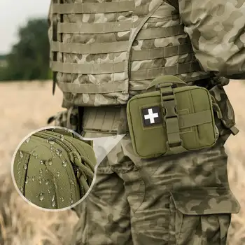 戰術急救包 IFAK 可撕式急救包 小型腰帶急救包 Molle 醫療包,適用於旅行、健行、狩獵 8 最佳銷售 molle醫療袋 - №3