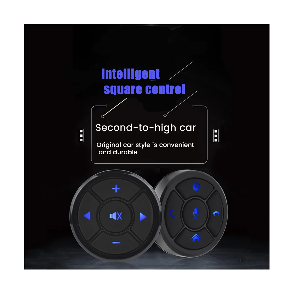 2PCS Steering Wheel Control Key Smart Wireless Remote Control Button