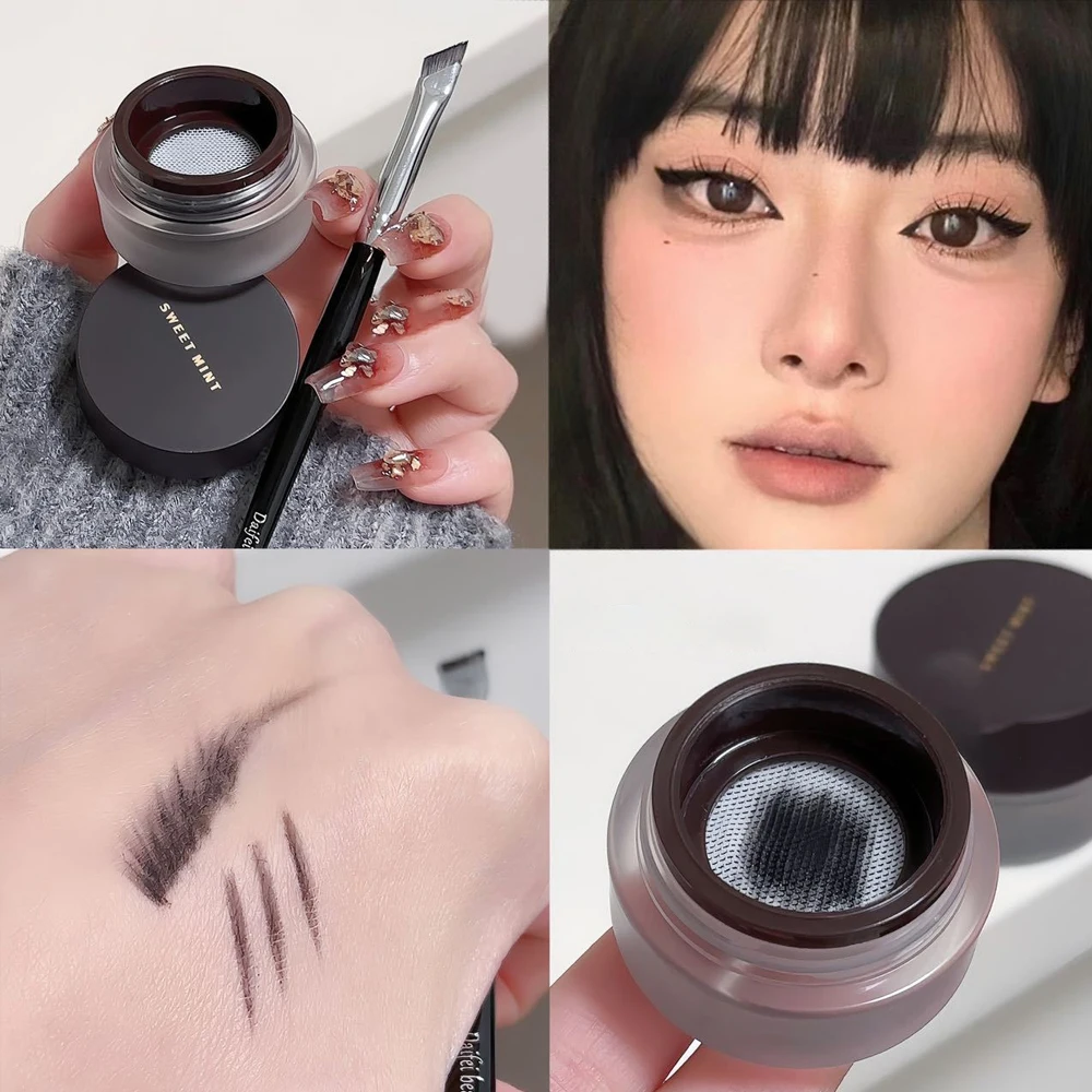 2 in 1 Eyeliner Eyebrow Gel Cream Waterproof Lasting Not To Smudging Matte Eye Liner Cream Big Eyes Tools Women Makeup Cosmetics