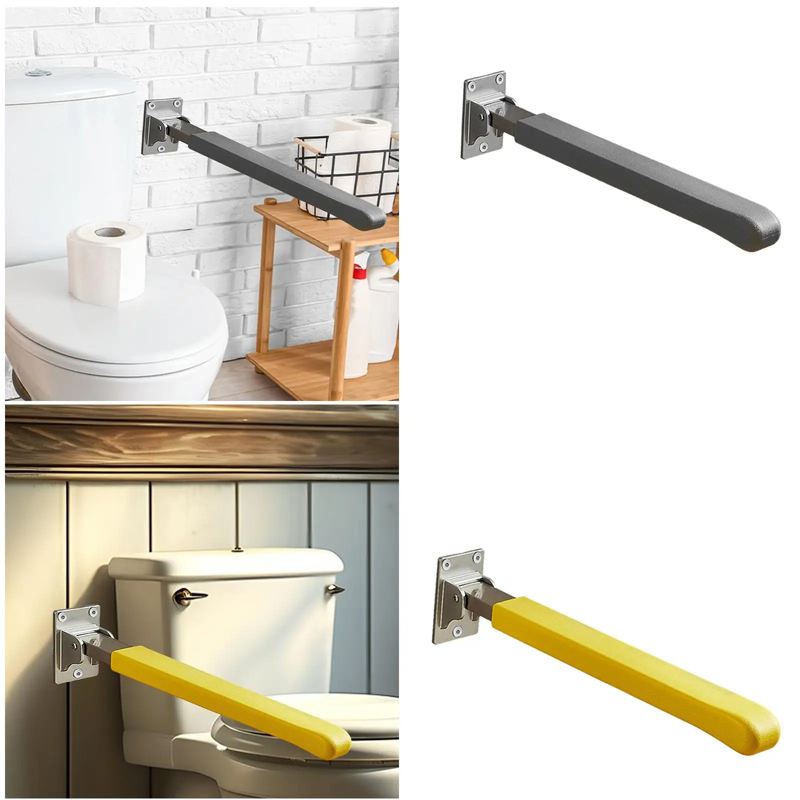 Toilet Bar, Bathroom Hand Support, Foldable Grip for Seniors