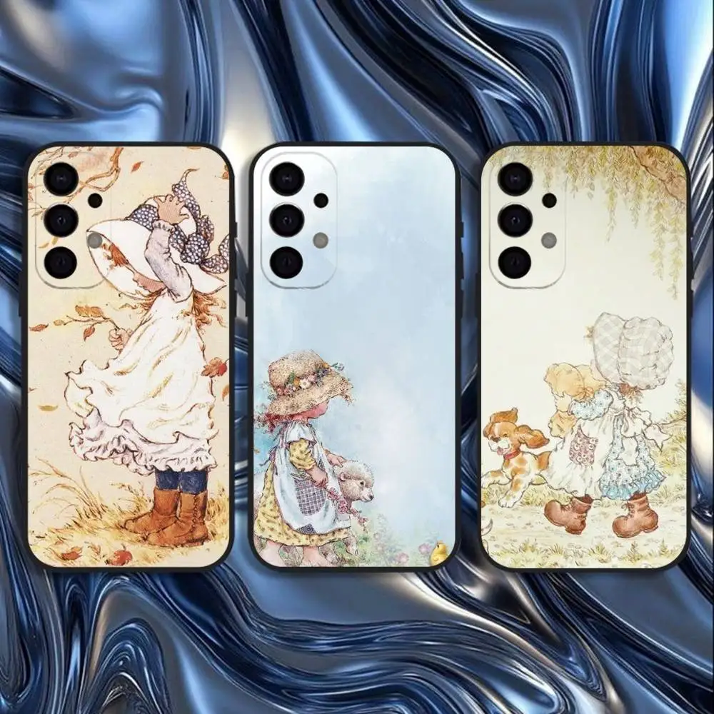 

Sarah Kay pattern Phone Case For Samsung S25,S24,S21,S22,S23,S30,Ultra,S20,Plus,Fe,Lite,5G Black Cover