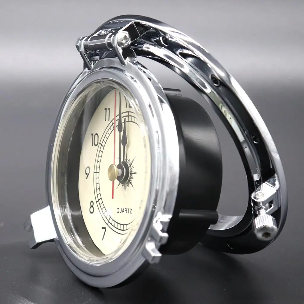 

Rome Vintage Retro Clock Decor Metallic Gold Surface Anti Vibration Instrument for Car Boat RV