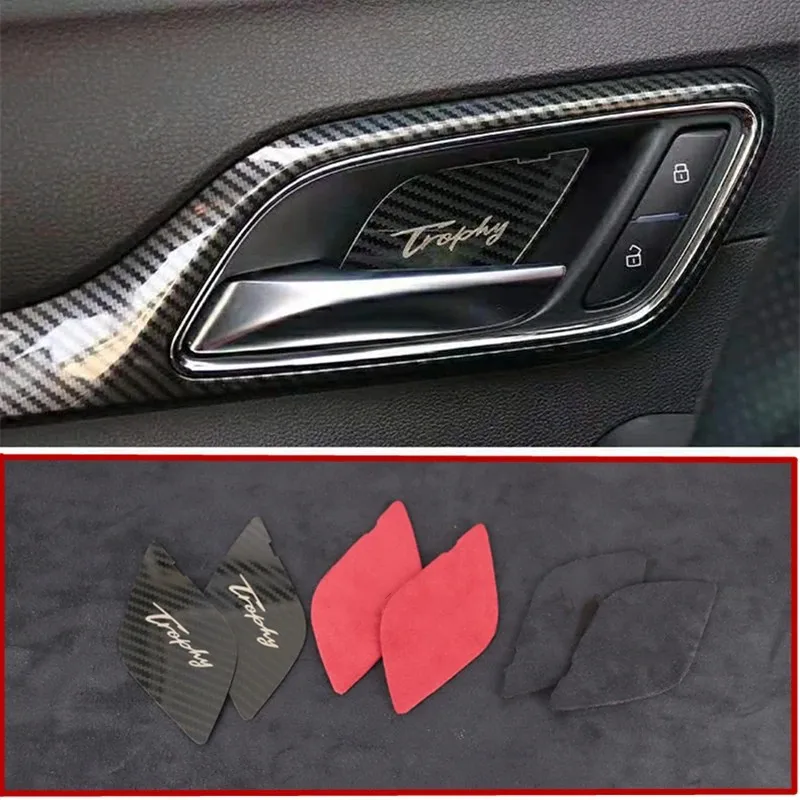 Auto Parts Metals Short Flannel Car Accessories For MG ZS EV HS MG6 MG5 EZS Interior Door Handle Trim Scratch Protection Cover