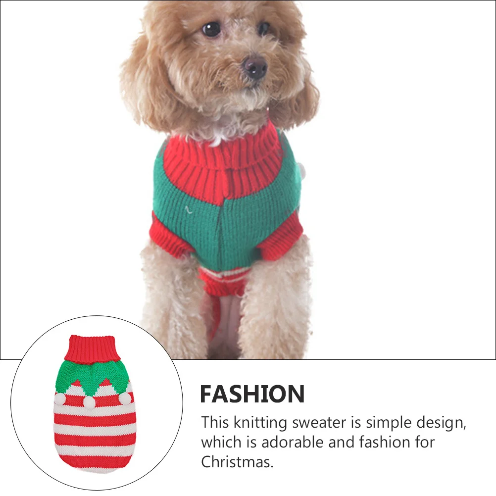 

Warm Pet Sweater Dog Knitted Pullover Soft Cotton Winter Outfit Festive Party Costume for Small to Large Dogs Pet Costume
