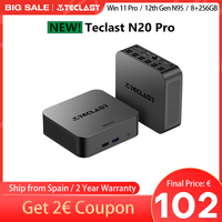 Teclast N20Pro, Mini PC, for Intel 12th Gen. N95, 8GB + 256GB, Windows 11 Pro, 400g lightweight, 15W TDP low heat, high efficiency, type C/Wi-Fi/USB/HDMI -Compatible