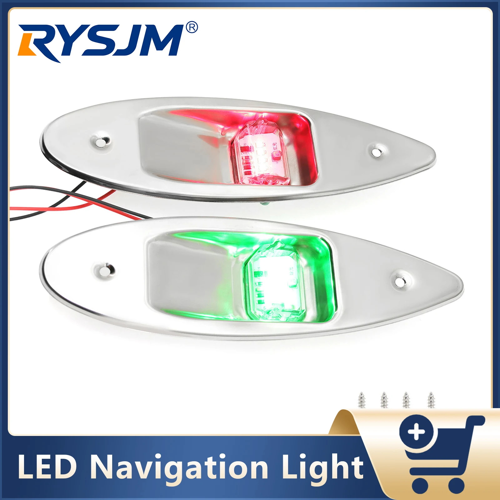 

2PCS Marine Boat LED Navigation Light With Red/Green Light Boat Side Sailing Signal Lamp Marine Hardware Boat Accessories 12V
