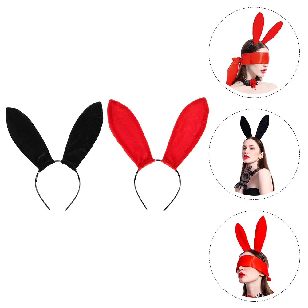 

2pcs Rabbit Ear Hair Hoops Child Fabric Cosplay Headb Delicate Headdress Hair Accessory Props DURABLE DESIGN HOLIDAY STYLE