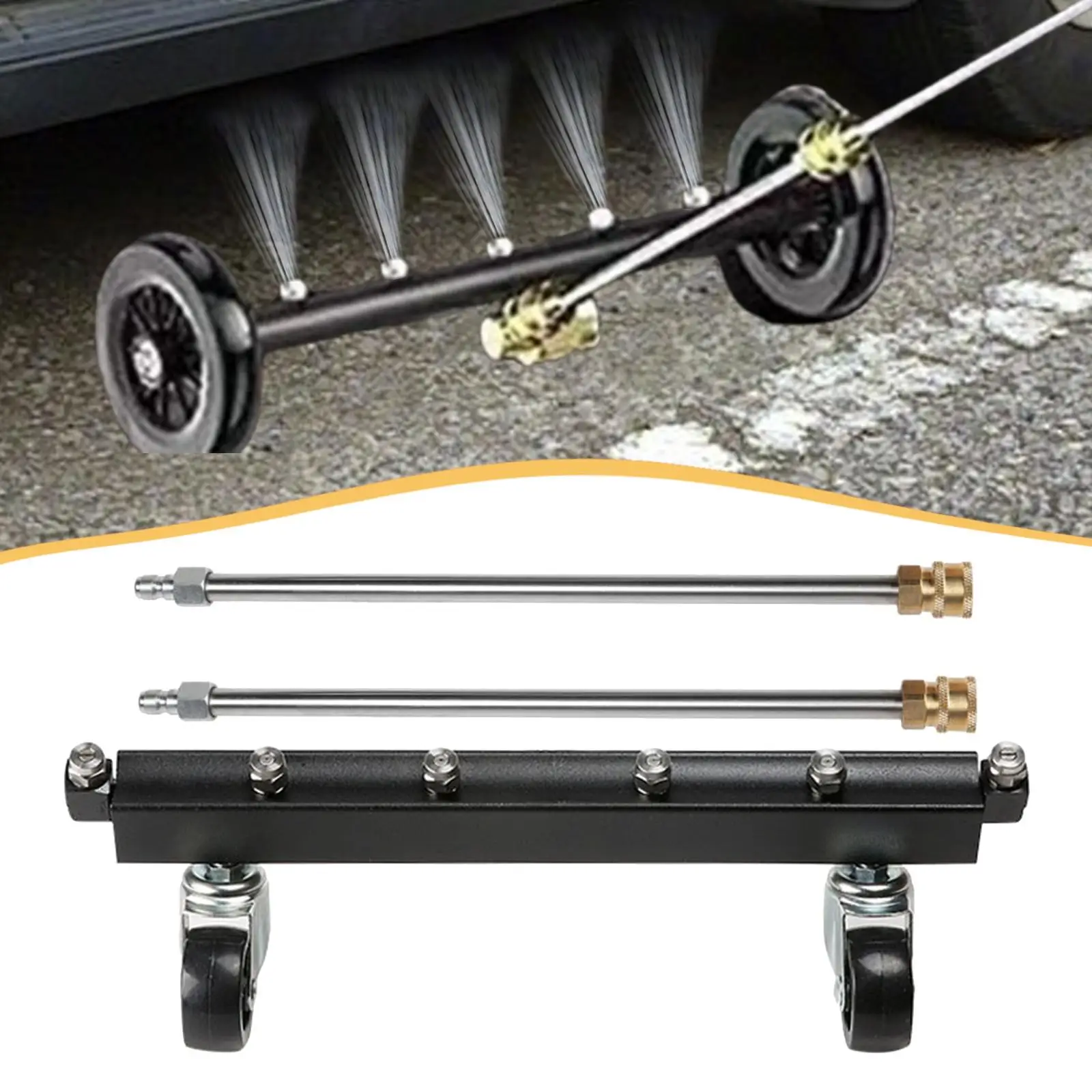Undercarriage Cleaner with Straight Extension Rod Versatile Pressure Washer