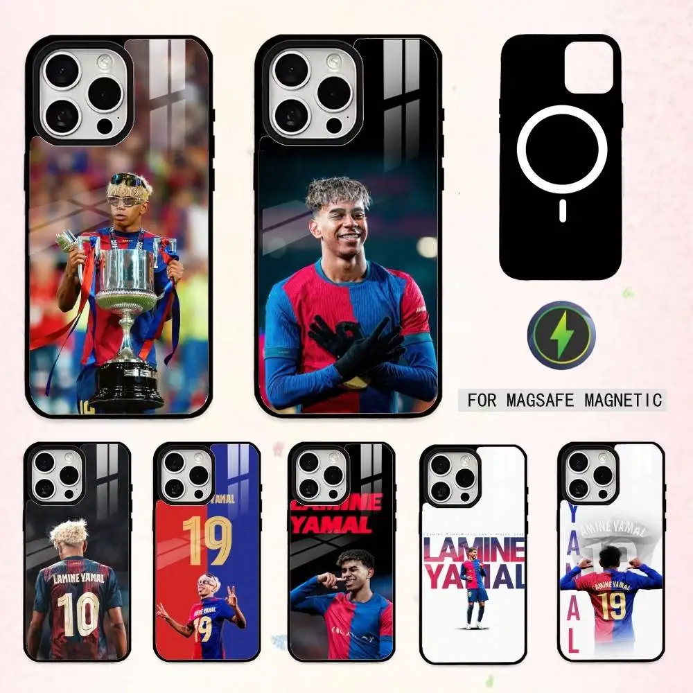 

Prodigy 19 L-Lamine Yamal Phone Case For iPhone17,16,15,14,13,12,11 Plus,Pro Max Magnetic For Magsafe Wireless Charging
