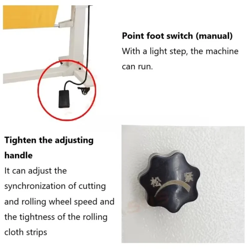 Automatic Fabric Strip Cutting Cutting Knife Peeling Machine Fabric Roller Strip Cutting Machine