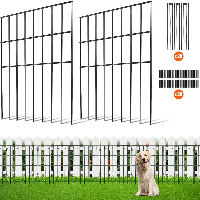 Garden Fence No Dig Fence Animal Barrier Fence Underground Decorative Garden Fencing with 1.5 in Spike Spacing for Yard