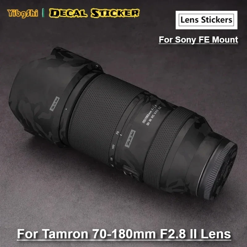 タムロン-70-180mm-f28-g2-a065用、ソニーfeマウント用デカールスキンレンズステッカービニールラップフィルム-70-180-28-f-28-di-iii-vc-vxd-ii