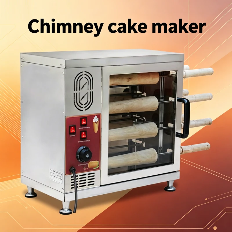 Electric Kurtos Kalacs Chimney Cake Oven Chimney Bread Baker Cake Rolls Roast Machine Chimney Ice Cream Waffle Maker