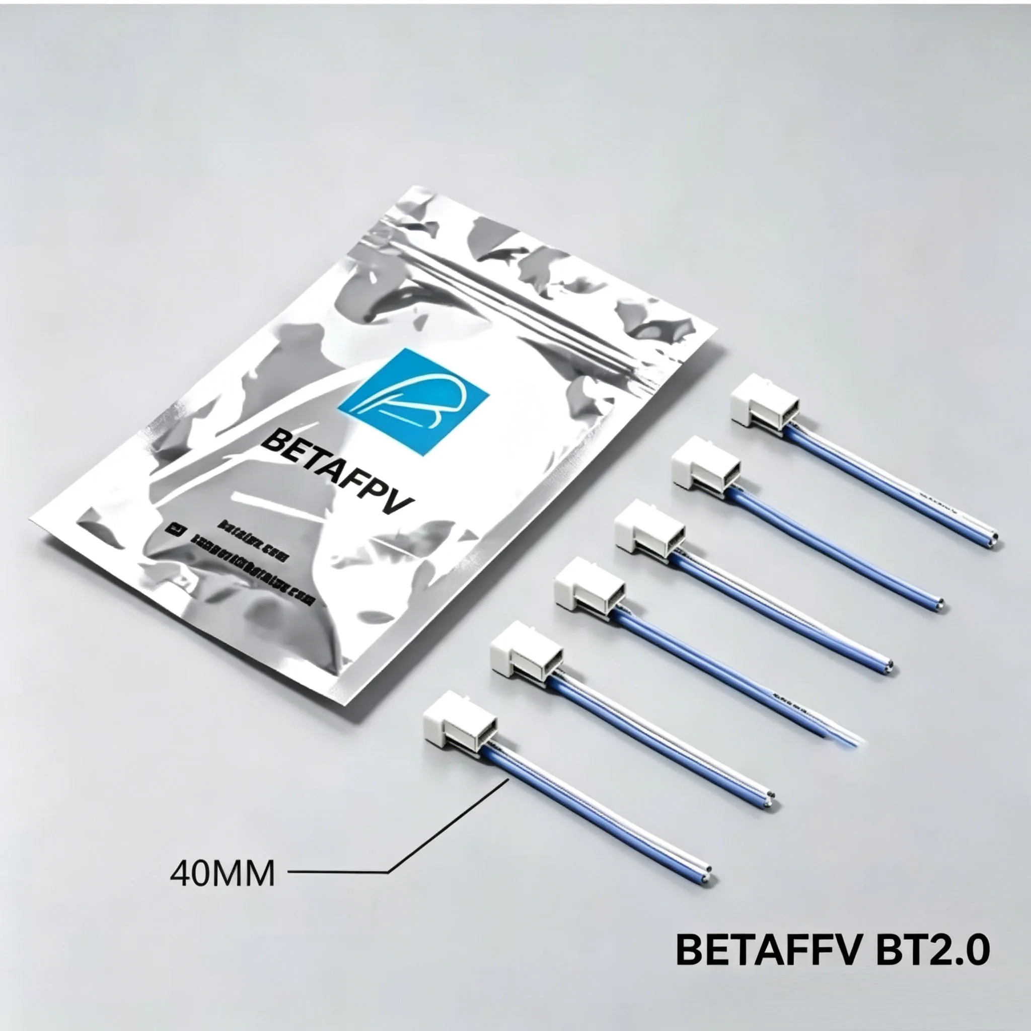 6 PCS BETAFPV BT2.0 U‑Shaped Power Cable, 1S FPV Drone Li‑Po Battery Connector Plug, Quadcopter Accessories