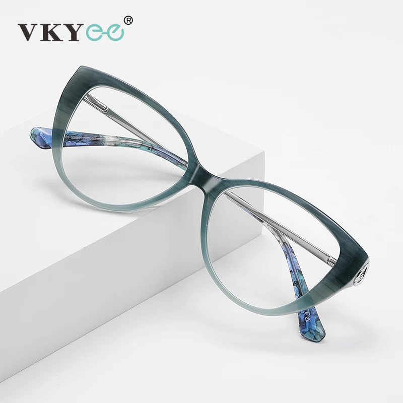 

VICKY New Large Frame Cat Eye Personalized Design Women's Anti-blue Light Reading Glasses Can Be Customized Prescription LS207
