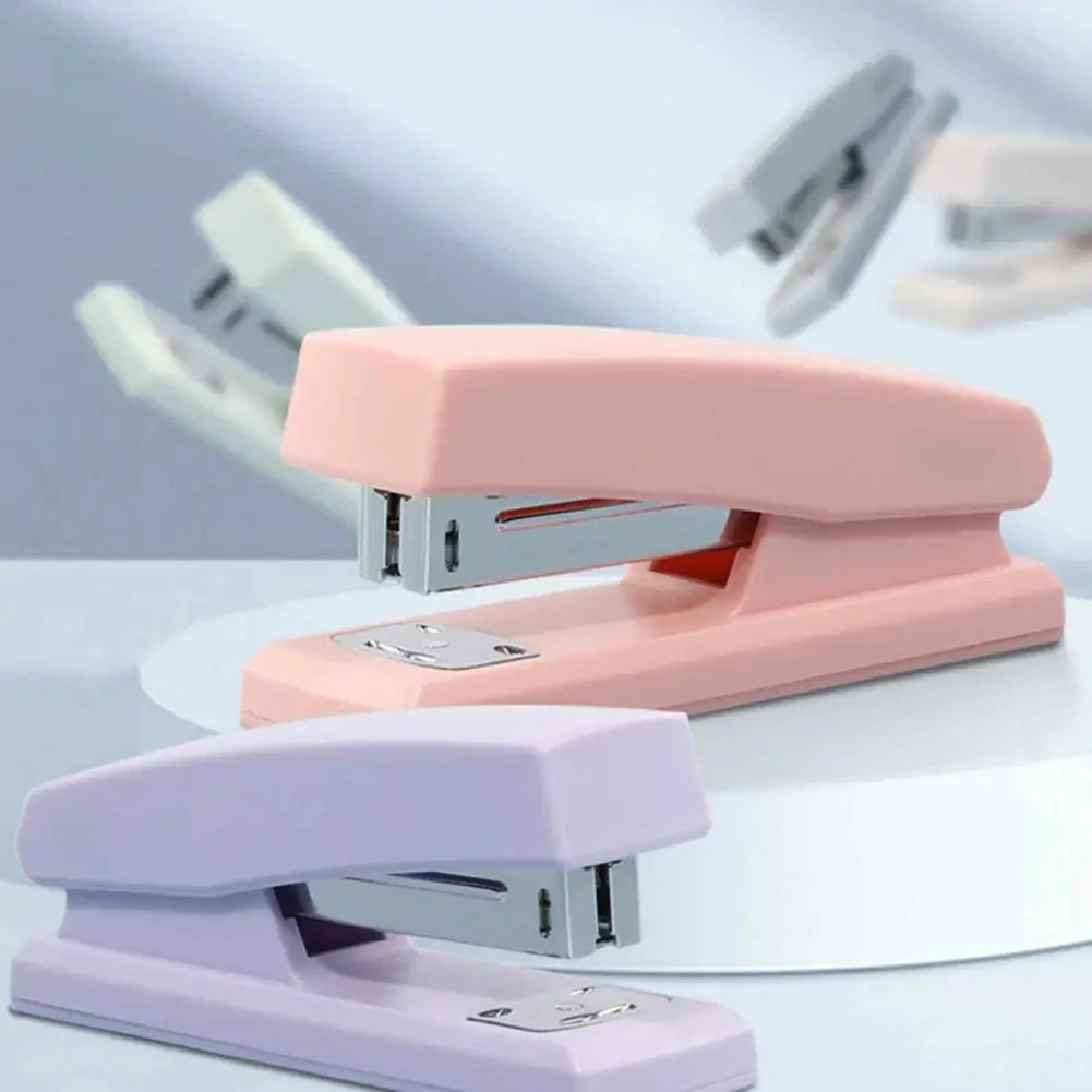 Mini Stapler, Handheld Morandi Color Stapling Tool Office Desktop Small Compact Travel Size Stapler for School Students & Office
