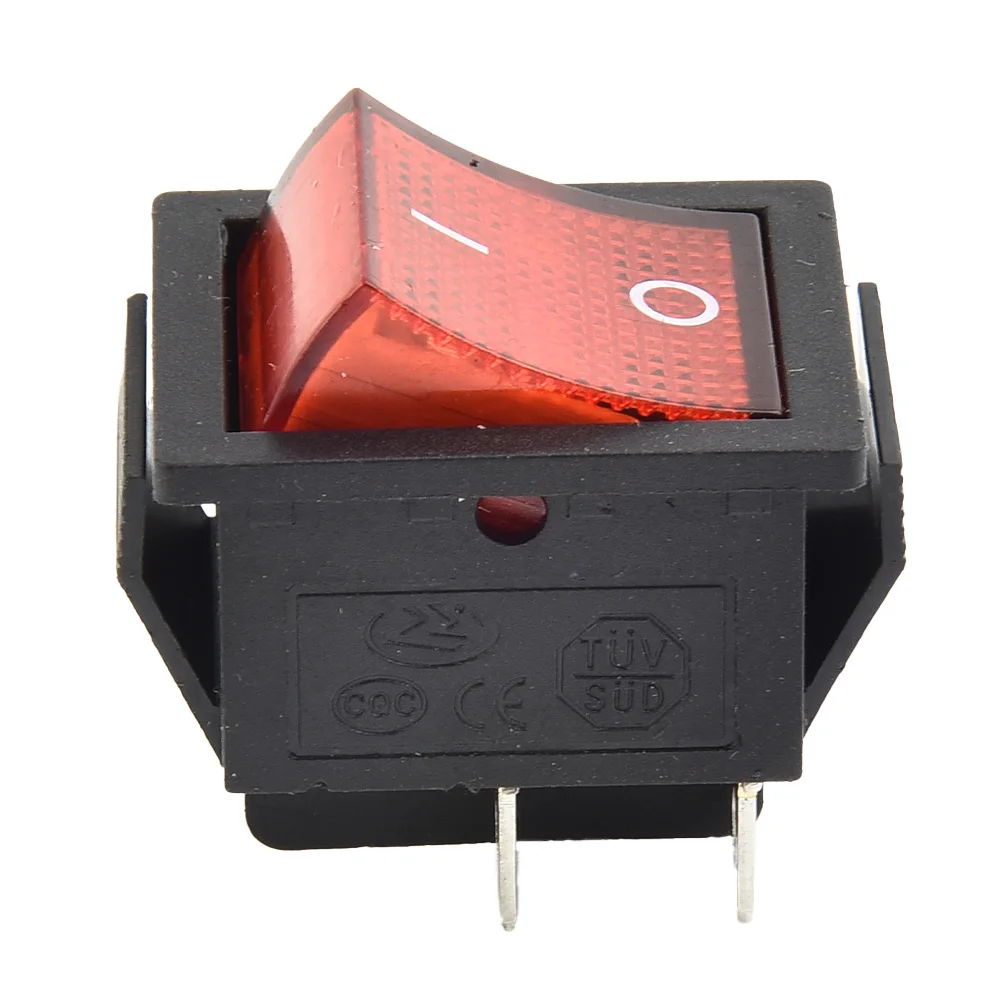 4 Pin On-Off Rocker Switch Double Pole Single Throw Latching On Off DPST Rectangular 2 Position 30mm X 25mm X 27mm