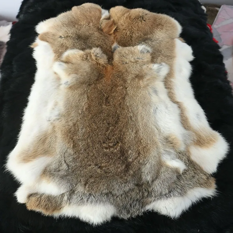 Extra Large Thick Old Rabbit Fur Pelt Rare Color Skin Seat Cushion Display Home Decor Decoration Collection Accessory Handmade