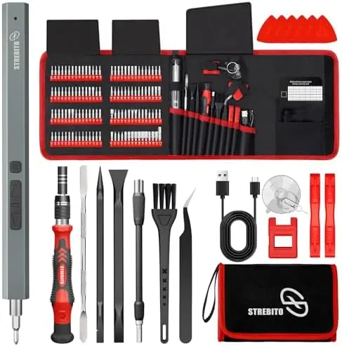 

Набор электрических отверток STREBITO 144-в-1 с 120 магнитными насадками – Компактный прецизионный набор инструментов для ремонта электроники и ПК