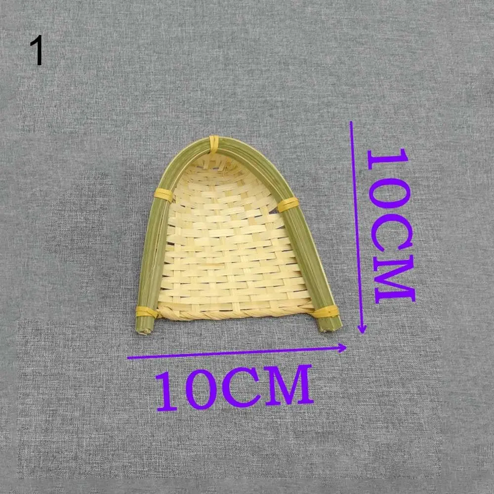 Handmade Kitchen Storage Fruit Bread Basket Storage Trays DIY Decorative Raft Dustpan Weaving Bamboo Sieve