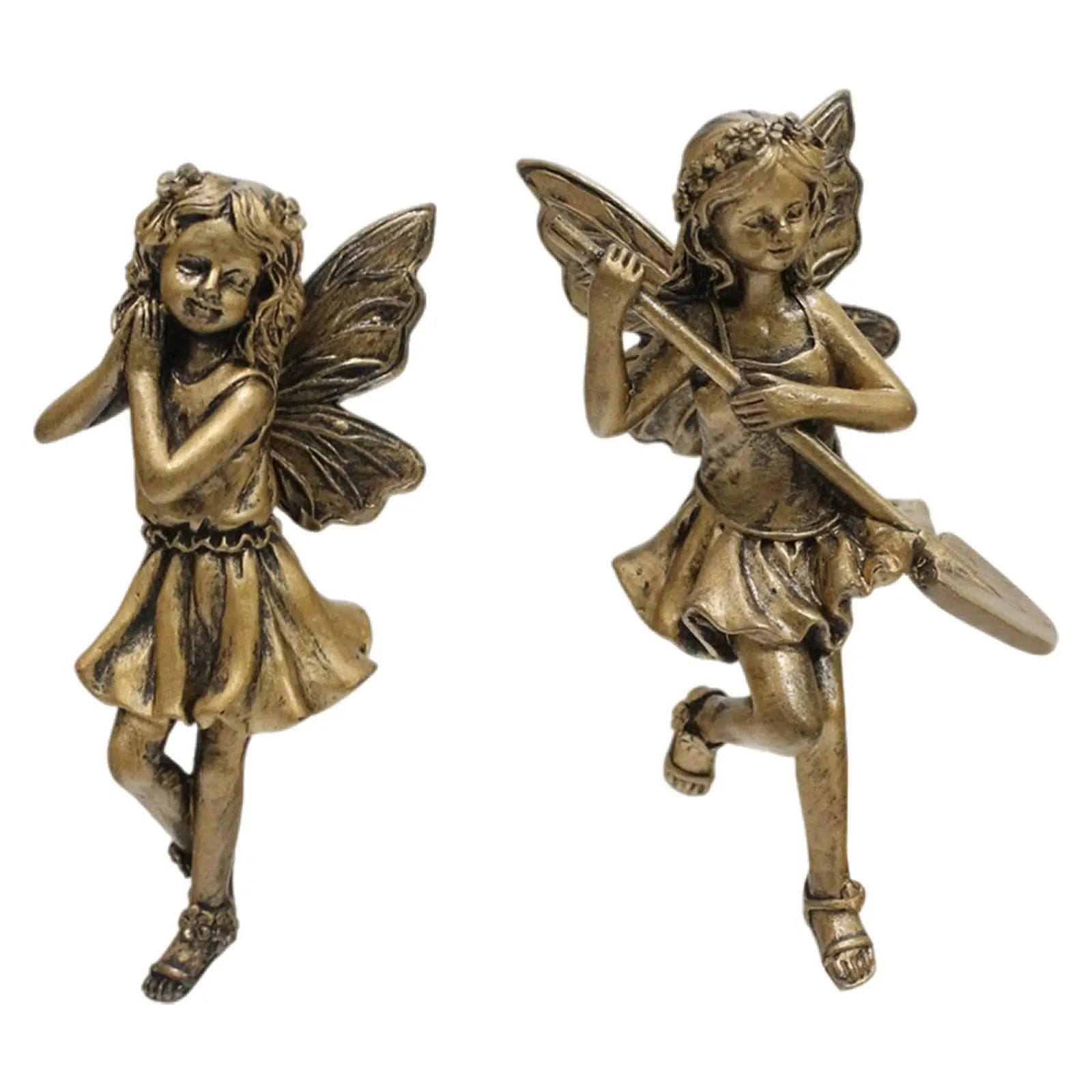 

Фигурка феи для девочек, цветочный горшок, скульптура из смолы, прекрасный водонепроницаемый подвесной орнамент для декора двора патио