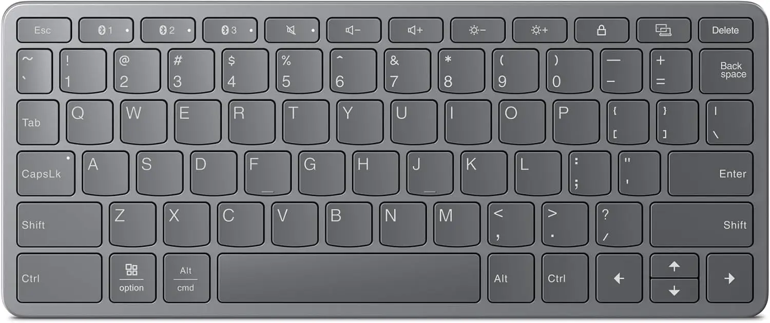

Multi-Device Bluetooth Keyboard, Connect Up to 3 Devices, Slim & Rechargeable, 60-Hour Battery, Compatible with iOS/Android/Windows