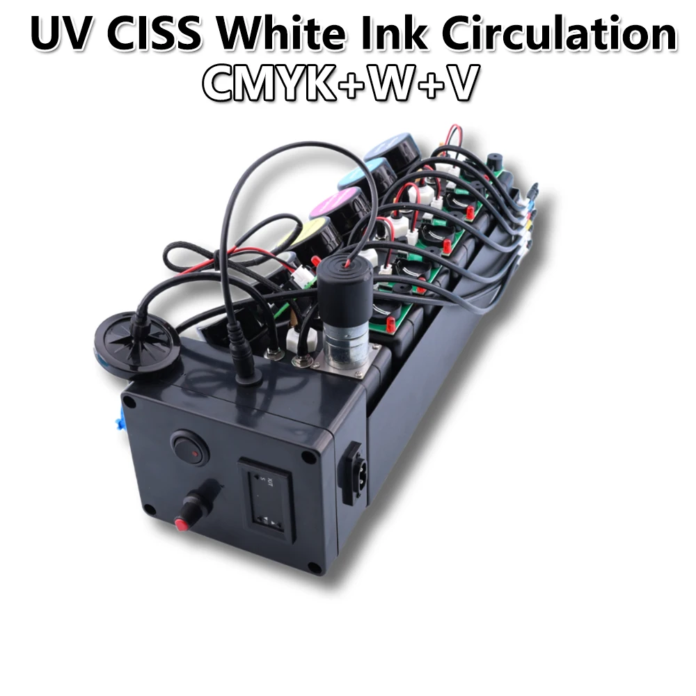 i3200 i1600 XP600 6 Colors UV DTF CISS Ink Circulation For Epson  UV Ink Varnish White Circulation Kit Continuous Ink System