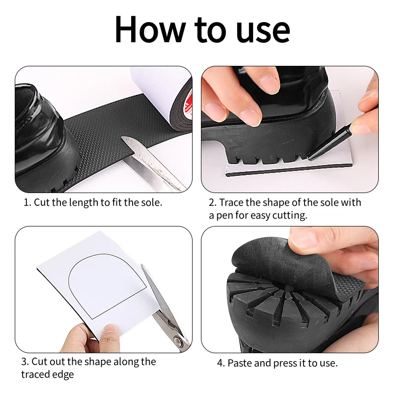 منصات كعب متينة مضادة للاحتكاك ومضادة للانزلاق حامي وحيد لإصلاح الثقوب حماية باطن مناسبة للأحذية الرياضية المسطحة #4