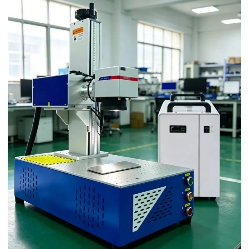 Desktop Fiber Laser Marking Equipment Automatic Engraving Tool For Metal Stainless Steel Stone Beverage Container Carving