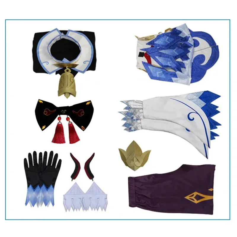 

Игра Genshin Impact Ganyu Аниме Костюмы Хэллоуин Костюм для платьев Косплей Платье Женский костюм Парик Cl MC5052s; 2'd,5.h;