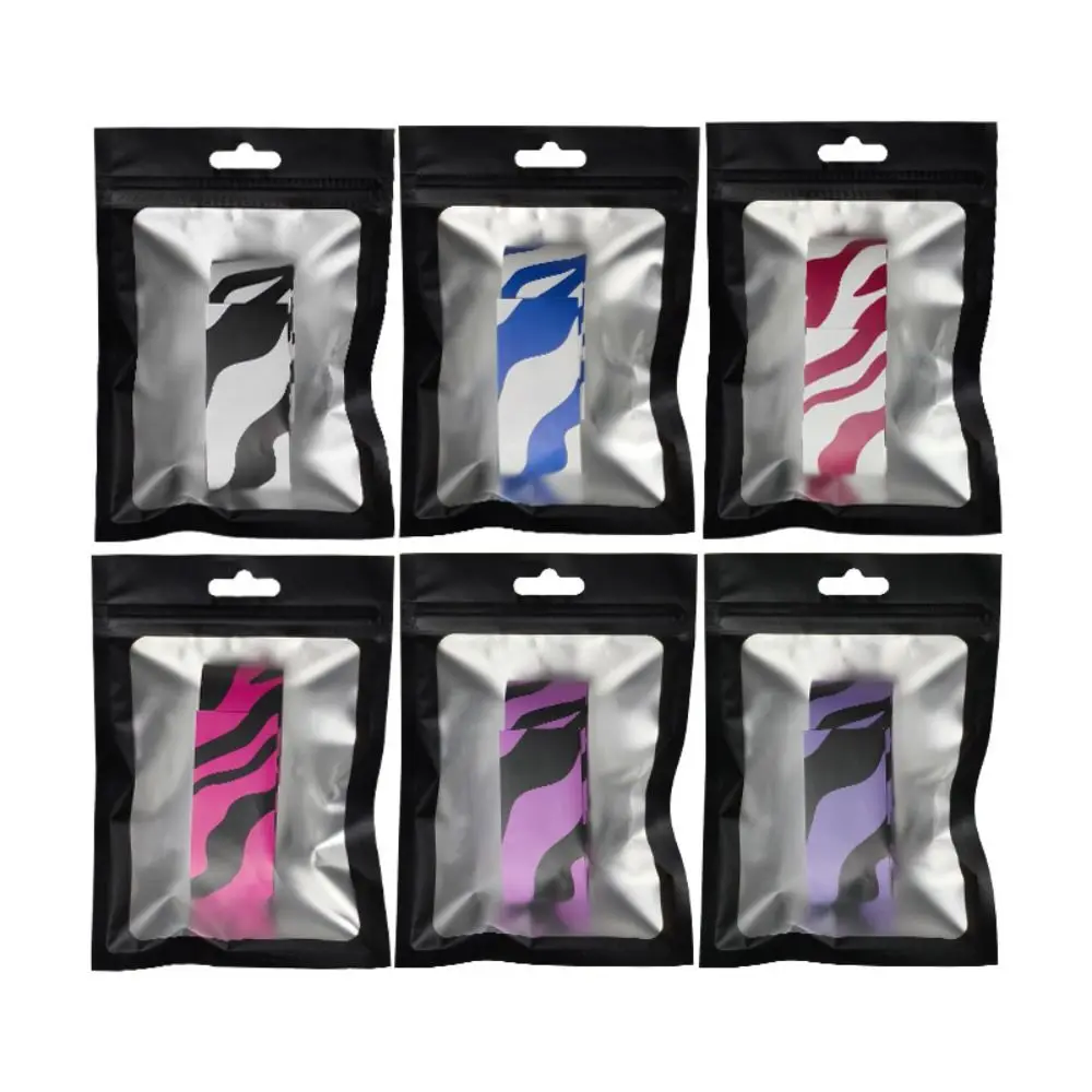 Wavy Stripe Design Pickleball Racket Edge Sticker Stretchable Universal Matte Paddle Edge Tape Versatile Anti-fall