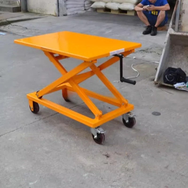 Hand-operated Lift Trolley Screw Hydraulic Lift Trolley Movement Nice Commercial Furniture Carrello Di Sollevamento ZY40TC