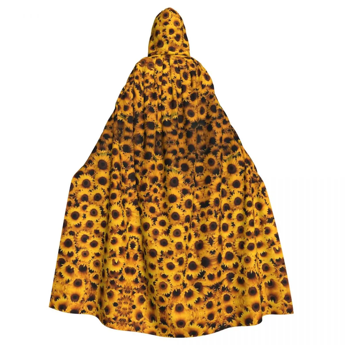 Long Cape Cloak Sunflowers Hooded Cloak Coat Hoodies Elf Purim