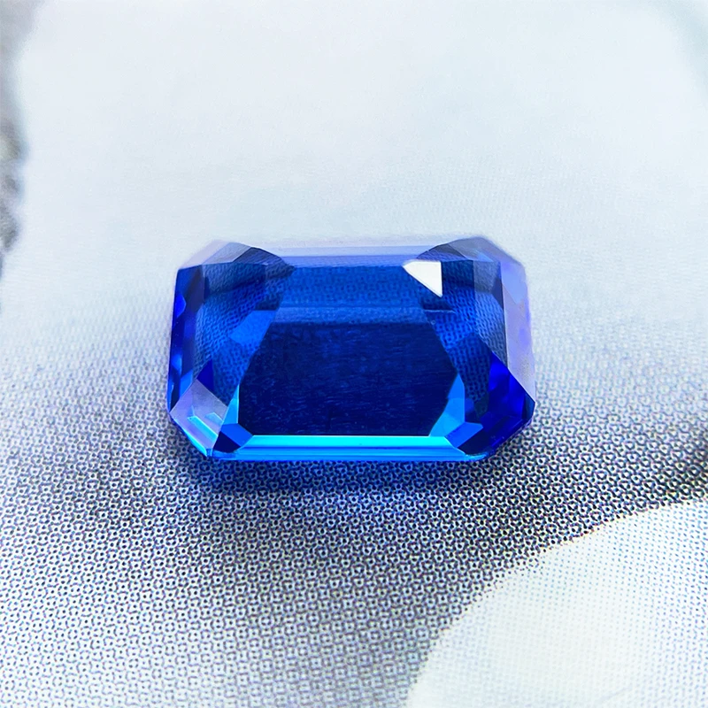 Manik-manik Jimat Warna Setan Biru Potongan Zamrud Spinel Kobalt Tumbuh Lab Sertifikat AGL Dapat Dipilih untuk Bahan Cincin Pembuatan Perhiasan DIY