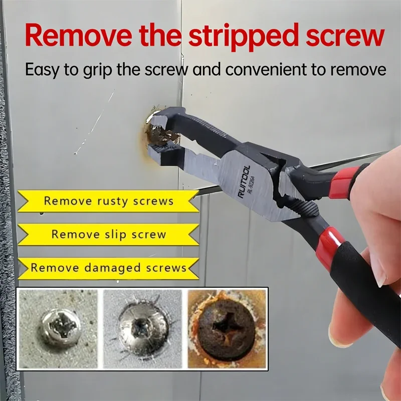 Multi-Disassembly Pliers Rust Removal/Anti-Slip/Damage Screwdriver Quick Cutting And Cutting Crimping Wire Removal Nailer