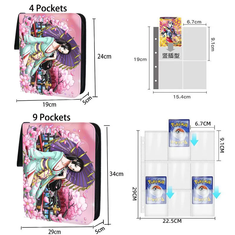 One Piece Card Album Book Folder 400pcs/900pcs Anime Playing Trading Game Card Collection Portable Case Zipper Binder Holder