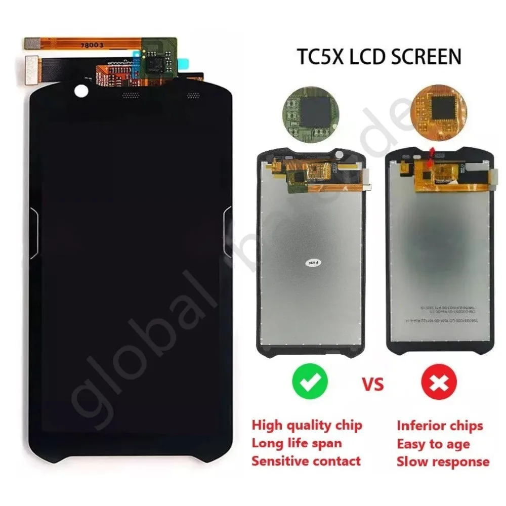 

For Zebra TC52 TC520K TC57 TC57HO LCD Screen and Touch Digitizer Assemlby