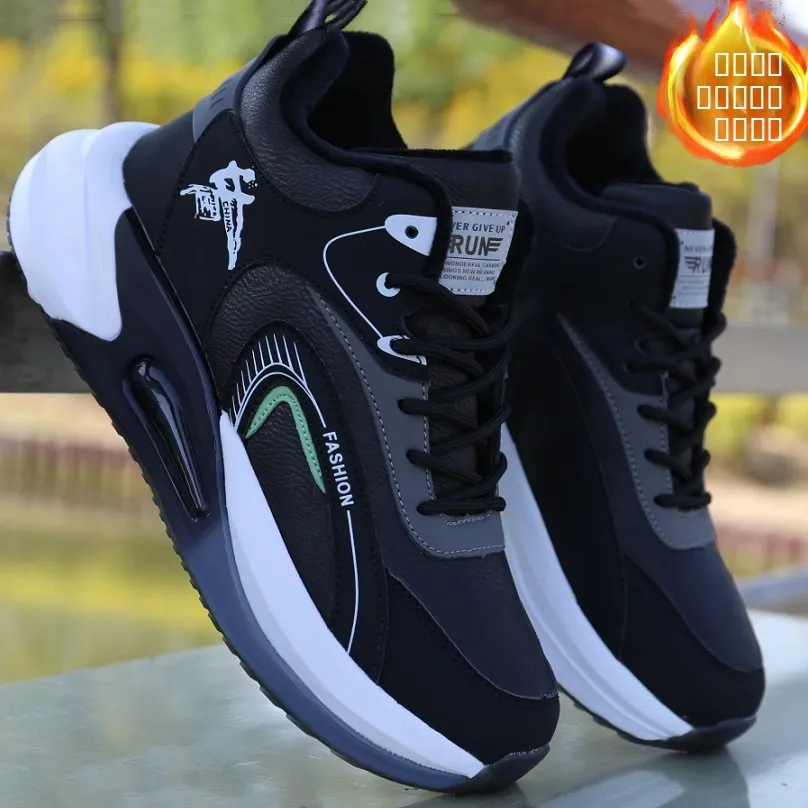 

Thiened Fce Lined Sports oes for Men Winter Anti-Slip Casual Faionable All-Match Thi Boted Deza Men's oes