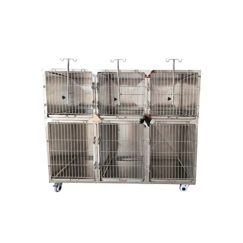 

304 stainless steel pet hospital inpatient cage large combination multi-layer breeding warehouse constant temperature cage