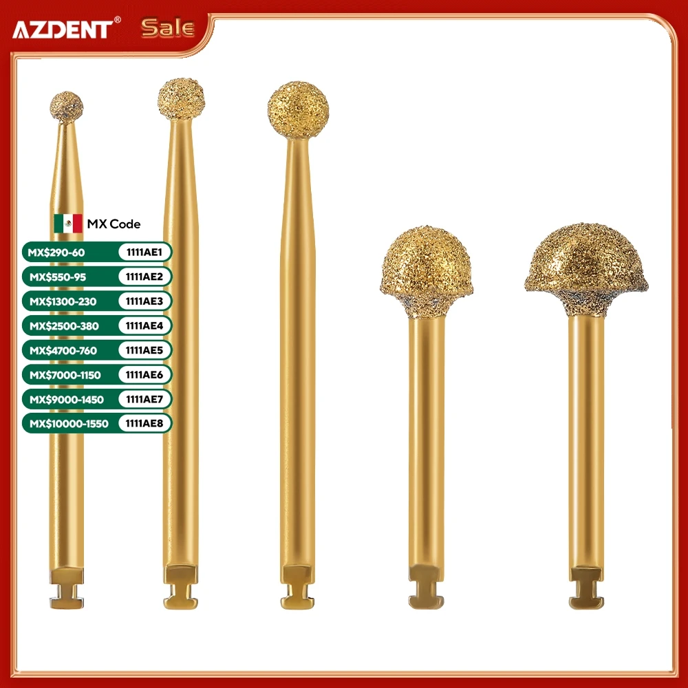 

AZDENT Dental Ball Round Burs Maxillary Sinus External Lifting Drill CA 2.35mm for Implant Surgical Handpiece Dentistry Polisher